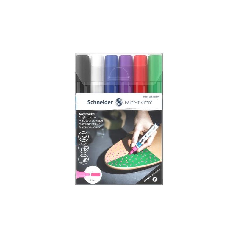 Akrylový popisovač Paint-It 320, 6 rôznych farieb