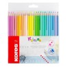 Farebné ceruzky Kolores, 24 pastelových farieb