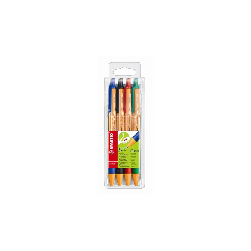 Guľôčkové pero, sada, Pointball, 4 rôzne farby