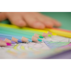 Farebné ceruzky Kolores Pastel, 12 pastelových farieb