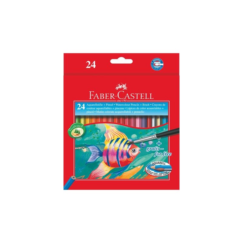 Akvarelové farebné ceruzky so štetcom, 24 rôznych farieb