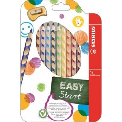 Farebné ceruzky pre ľavákov EasyColours, 12 rôznych farieb