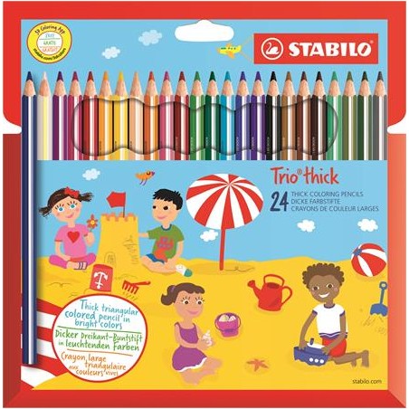 Farebné ceruzky Trio thick, 24 rôznych farieb