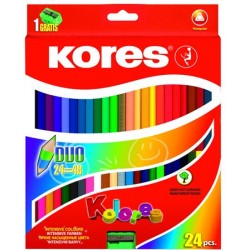 Farebné ceruzky Duo, 24 rôznych farieb