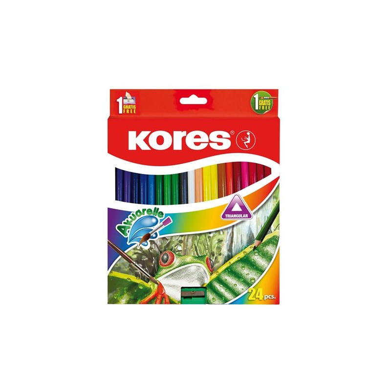 Akvarelové ceruzky, 24 rôznych farieb