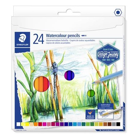 Akvarelové ceruzky Design Journey, 24 rôznych farieb