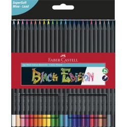 Farebné ceruzky trojhranné, Black Edition, 24 rôznych farieb